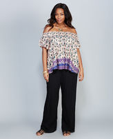 Thumbnail for your product : Wet Seal Floral Off-The-Shoulder Blouse