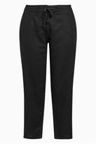 Thumbnail for your product : Next Womens Black Linen Blend Crop Trousers
