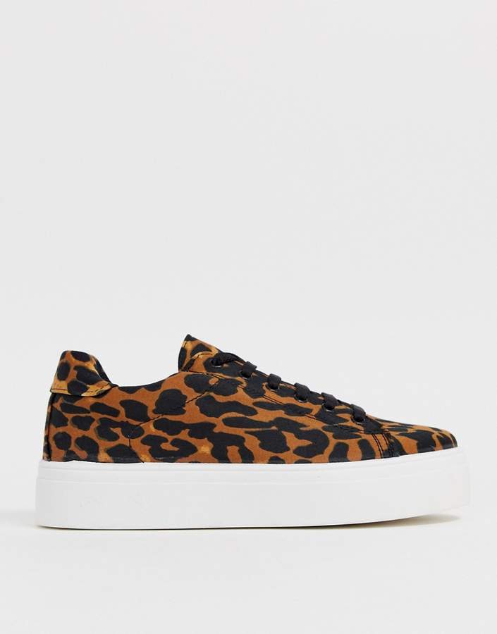 asos design day light chunky flatform lace up trainers