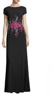 Thumbnail for your product : David Meister Floral Embroidered Gown