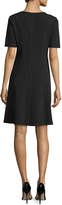 Thumbnail for your product : Lafayette 148 New York Seamed Short-Sleeve Fit & Flare Dress, Plus Size