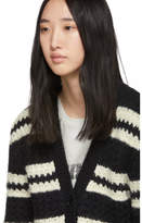 Thumbnail for your product : Saint Laurent Black Striped Oversized Cardigan