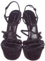 Thumbnail for your product : Casadei Embellished Platform Cage Sandals