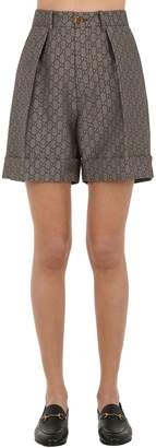 Gucci Gg Supreme Cotton & Wool Blend Shorts