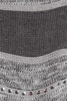Thumbnail for your product : Michael Kors Stripe Print Embellished Stud Fringe Wrap Scarf