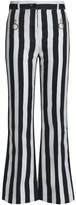 Nina Ricci Striped Cotton And Silk-Blend Flared Pants
