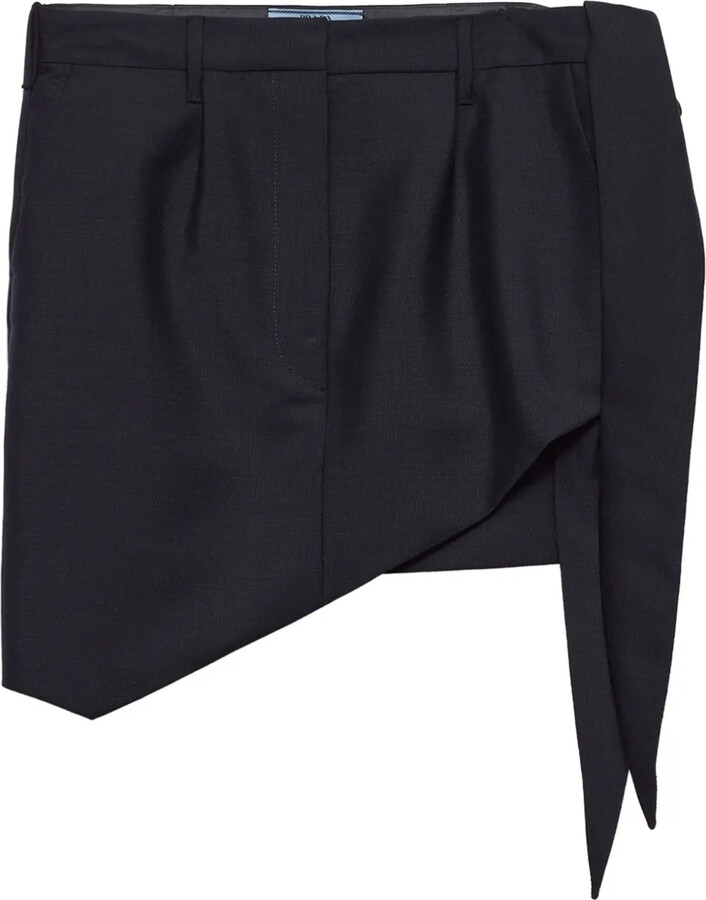 Prada Asymmetric Miniskirt