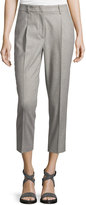 Thumbnail for your product : Peserico Cropped Flannel Pants, Stone