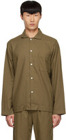 Thumbnail for your product : Tekla Khaki Organic Cotton Pyjama Shirt