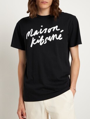 MAISON KITSUNÉ Logo Print Cotton Jersey T-shirt