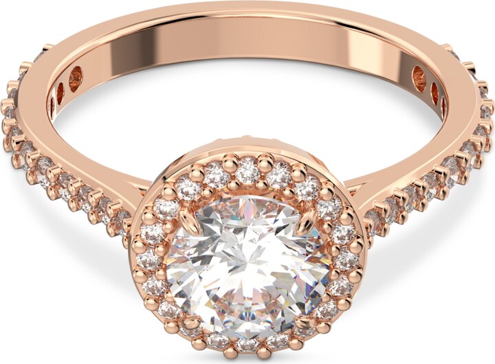 Swarovski Silver-Tone Constella Crystal Cocktail Ring