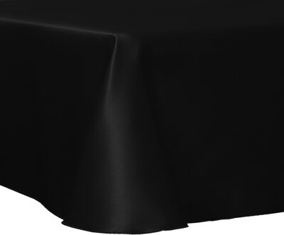 Ultimate Textile Herringbone - Fandango 132 X 132-Inch Square Tablecloth Black