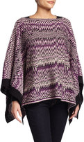 Thumbnail for your product : Missoni Knit Zigzag Poncho, Purple/White
