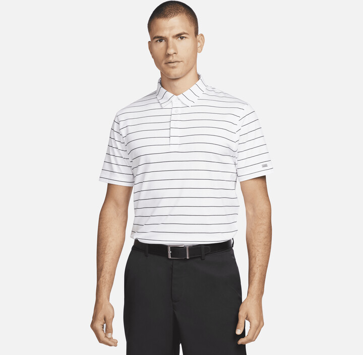 nike dri fit player striped polo