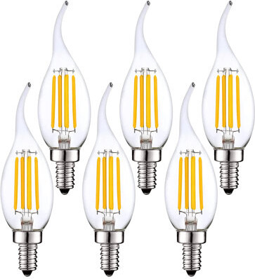 Luxrite 7 Watt (100 Watt Equivalent) CA11 LED Dimmable Natural White E12/Candelabra Base