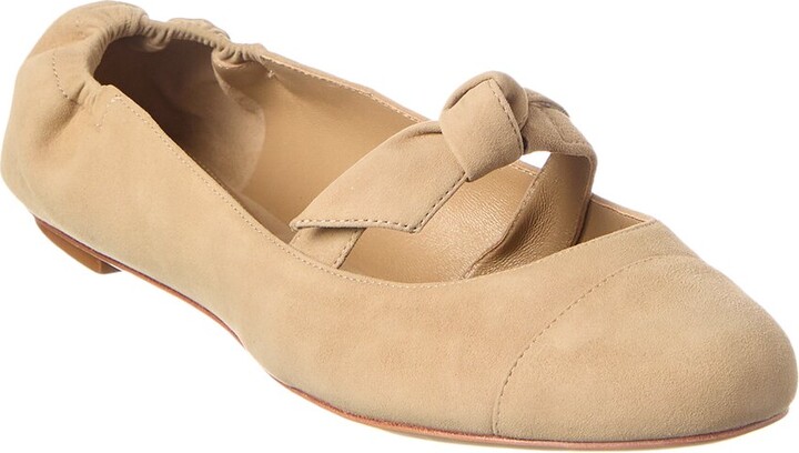 Alexandre Birman Clarita Suede Ballerina Flat