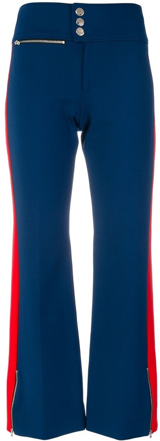 Gucci side stripe flared trousers