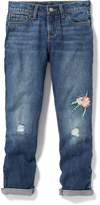 Thumbnail for your product : Old Navy Embroidered-Flower Boyfriend Skinny Jeans for Girls