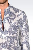 Thumbnail for your product : Emporio Armani Shirt In Paisley Print Linen
