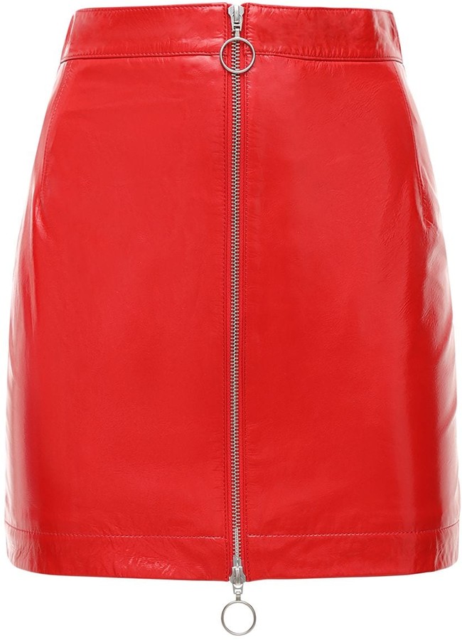 REMAIN Lizzie Patent Leather Mini Skirt - ShopStyle