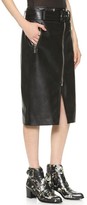 Thumbnail for your product : Jason Wu Textured Leather Motorcycle Pencil Skirt