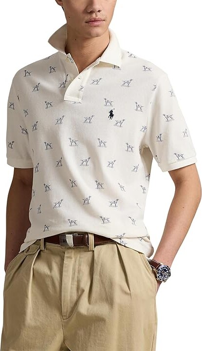 Polo Ralph Lauren Classic Fit Dog-Print Mesh Polo Shirt Men's