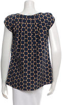 Thumbnail for your product : Lela Rose Printed Bateau Neck Top
