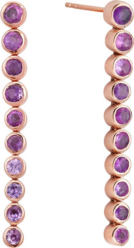 Forever Creations USA Inc. Forever Creations 14K Rose Gold 1.70 Ct. Tw. Pink Sapphire Earrings