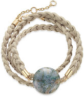 Thumbnail for your product : INC International Concepts Gold-Tone Semi-Precious Stone Braided Wrap Bracelet, Only at Macy's