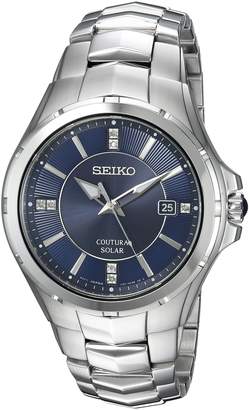 Seiko Men's 'Coutura' Quartz Stainless Steel Casual Watch, Color:Silver-Toned (Model: SNE443)