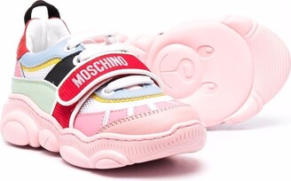 MOSCHINO BAMBINO Logo-Print Low Top Sneakers