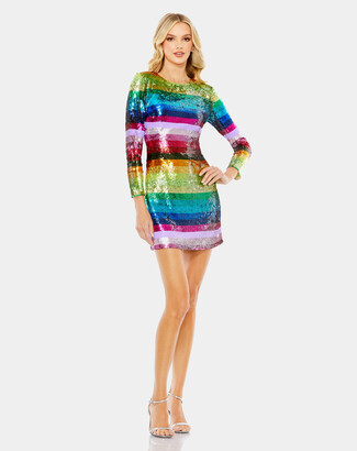 Rainbow Sequin Dress | ShopStyle