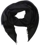 Thumbnail for your product : Armani Jeans Glitter Logo Black Frayed Edge Scarf