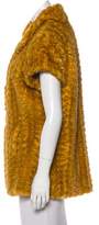 Thumbnail for your product : Adrienne Landau Faux Fur Cap Sleeve Vest