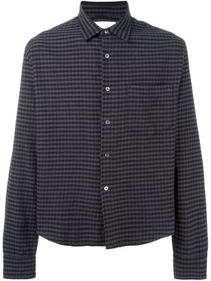Our Legacy cropped initial gingham shirt - men - Cotton - 48