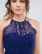 Thumbnail for your product : Little Mistress Tall All Over Lace Top Fishtail Maxi Dress