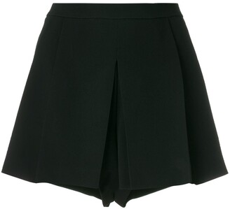 RED Valentino Pleated High-Waisted Shorts