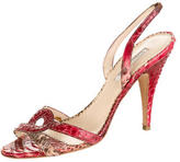 Thumbnail for your product : Oscar de la Renta Python Sandals