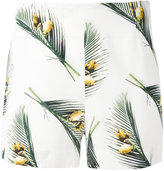 Cacharel leaf print shorts 