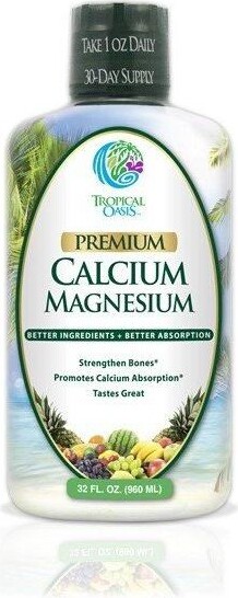 Calcium Magnesium- Smooth Creamy Orange Flavor by Tropical Oasis - 32 oz Liquid