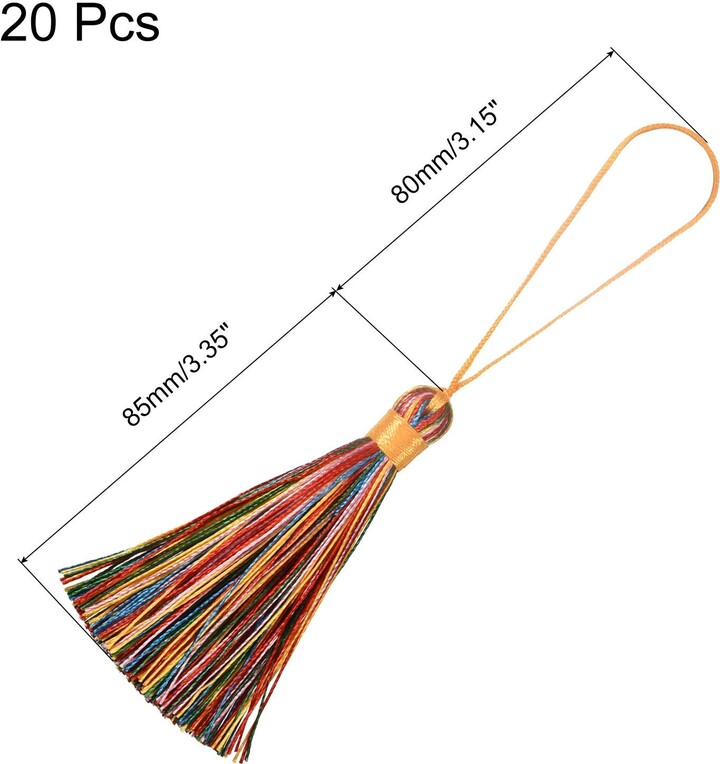 Unique Bargains 6.5 Silky Bookmark Tassels with Loop for DIY Craft  Accessory, 20Pcs Multicolor - Multicolored - ShopStyle Artwork