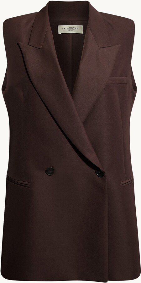 Kallmeyer Deon Sleeveless Blazer Mahogany 2