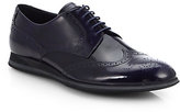 Thumbnail for your product : Prada Spazzolato Lace-Up Oxfords