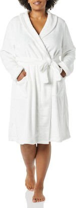 Essentials Womens Mid-Length Plush Robe 