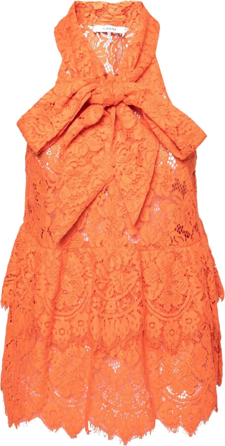 Ganni lace Tiered Top