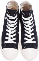 Thumbnail for your product : Comme des Garcons Play Black High-Top Canvas Sneakers