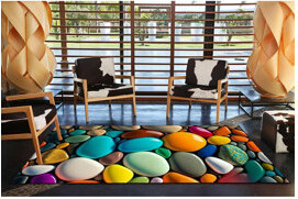 Jaselius Home Pebble Pattern Woven Base Machine Washable Area Rug