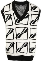 Thumbnail for your product : we11done Embroidered-Motif Knitted Vest