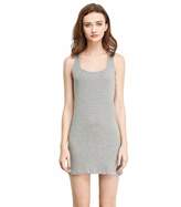 Thumbnail for your product : Liang Rou Women's Mini-Ribbed Scoop Neck Extra Long Racerback Tank Top Olive Green S