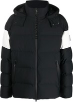 Thumbnail for your product : Moose Knuckles Logo-Plaque Hooded Padded Jacket